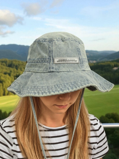 Chapeau de soleil en jean Kalos pour femmes - style antique et protection UV