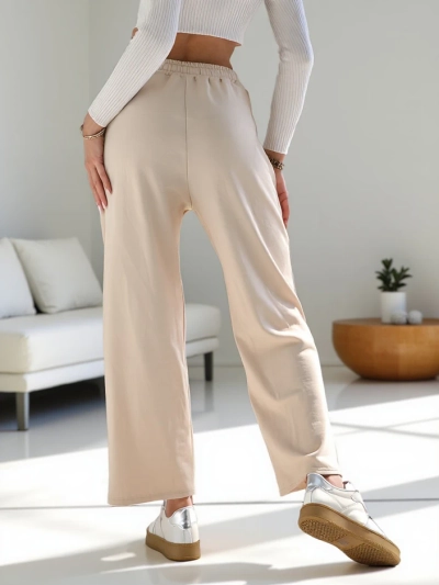 Royalfashion Pantalons de dress large pour femmes avec des strass