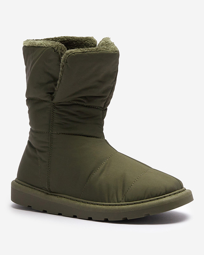 Vert foncé bottes pour femmes a'la bottes de neige Kalioli Footwear