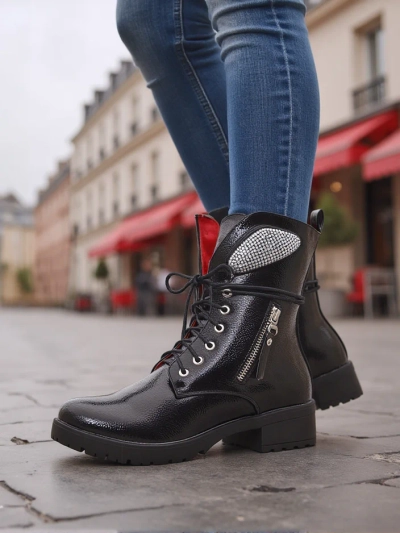 Royalfashion Bottines pour femmes, bottes de travail Volio
