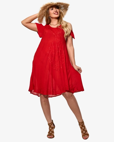 Robe couvre-lit de plage pour femme rouge - Vêtements