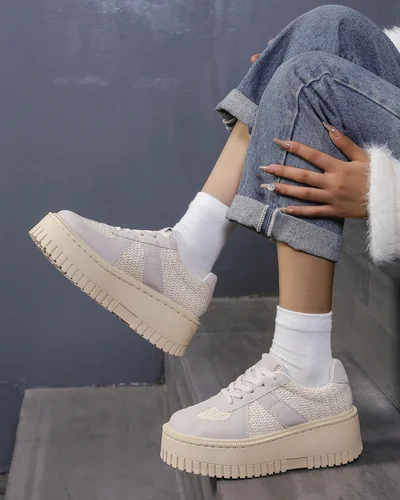 Royalfashion Sneakers à plateforme pour femmes Venusoe