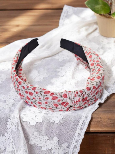 Bandeau Royalfashion avec nœud, motif fleuri Lilia