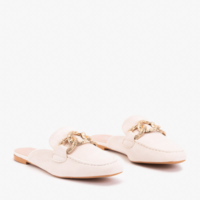 Babouches crème à la mocassins Gabbu- Shoes