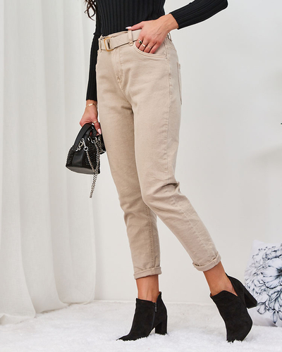 Royalfashion Jean tube bleu marine pour femme