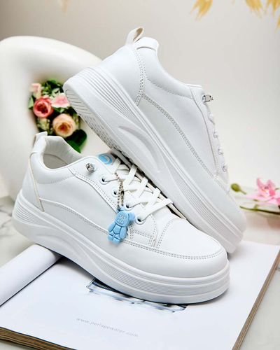 Baskets à plateforme blanches avec porte-clés Street Spirit