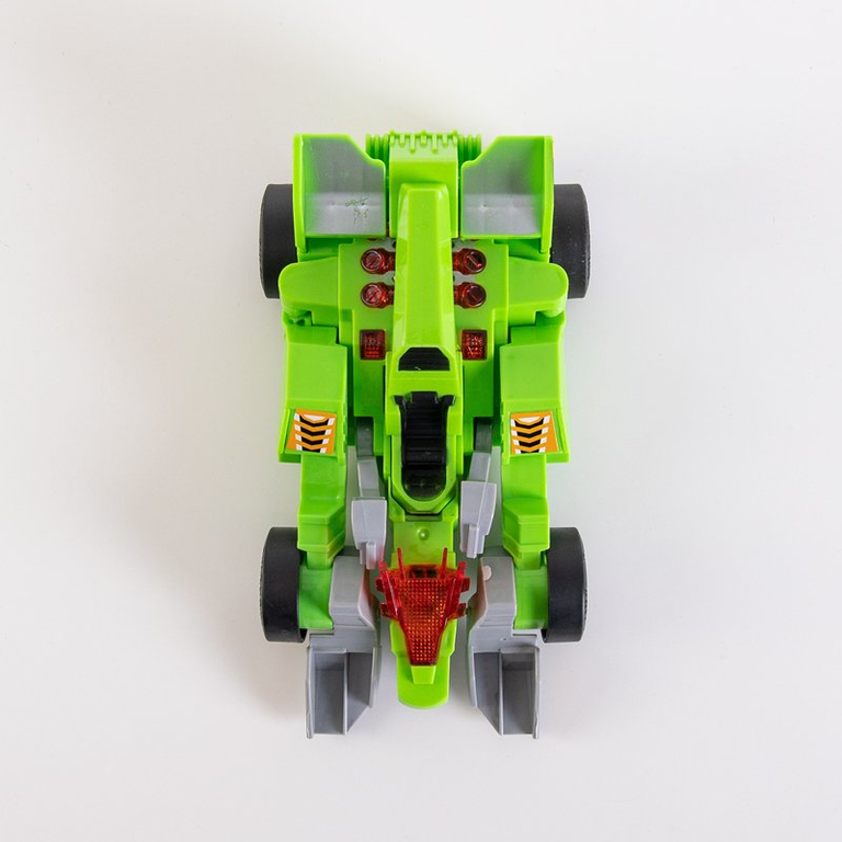 Voiture dinosaure rougeoyante verte - Jouets