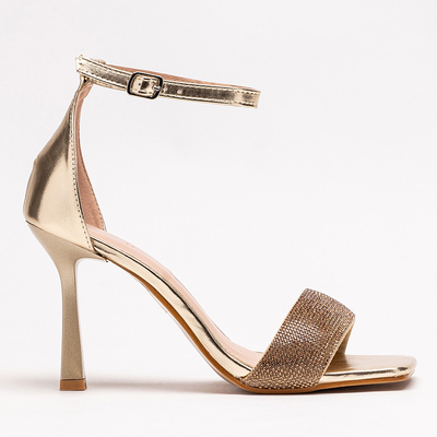 OUTLET Sandales dorées pour femme à talon haut Enedi - Footwear