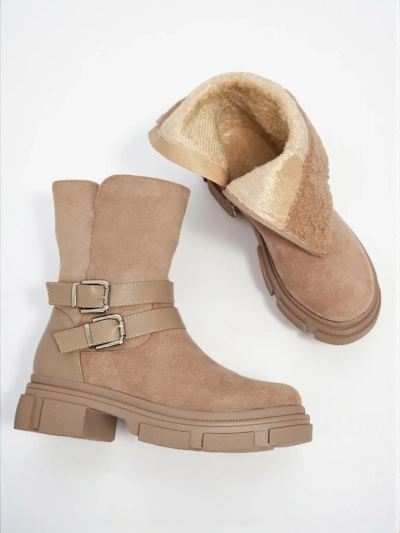 Bottines hautes pour femmes en éco-daim Callire