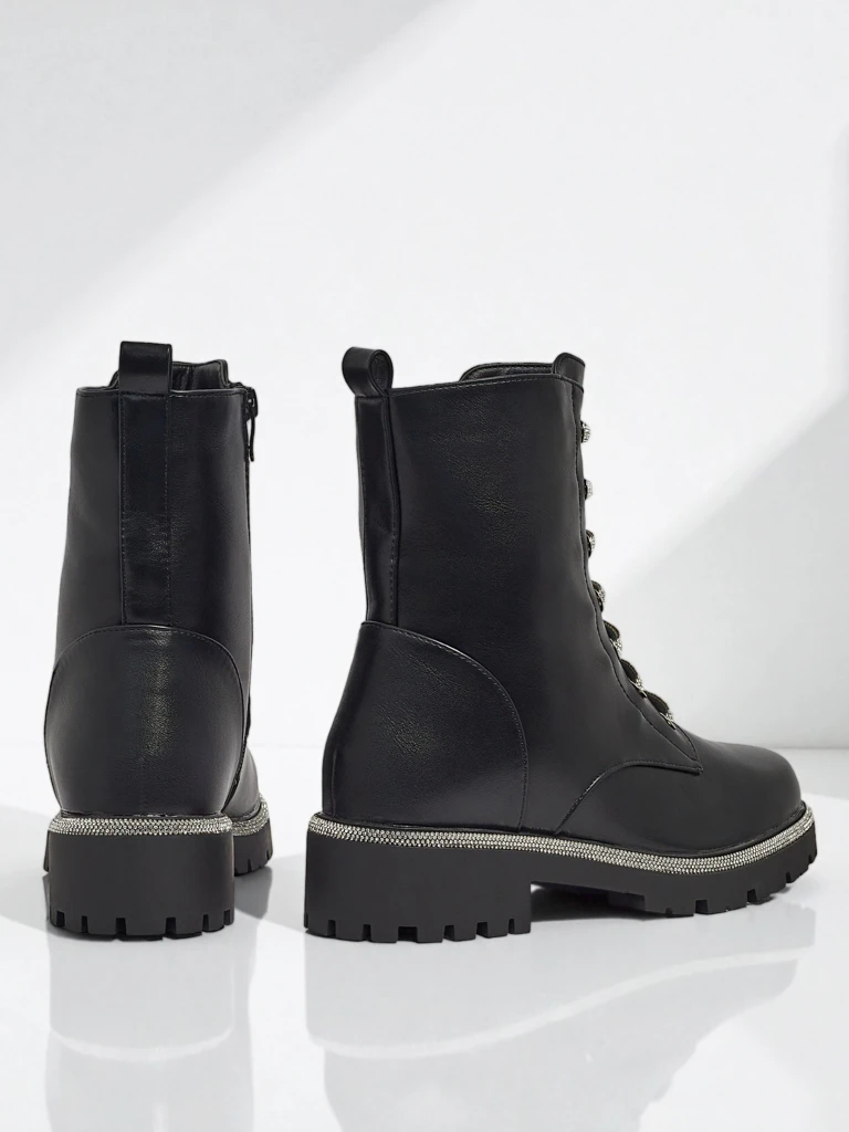 Bottines à lacets Lunara en cuir écologique pour femmes