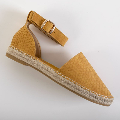 Sandales femme jaune avec gaufrage animal Domiel - Footwear