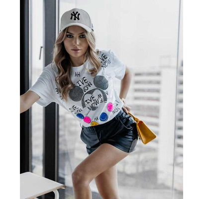 Royalfashion T-shirt imprimé pour femme