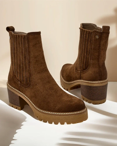 Royalfashion Bottines pour femmes en éco-suède sur un pilier Segiag