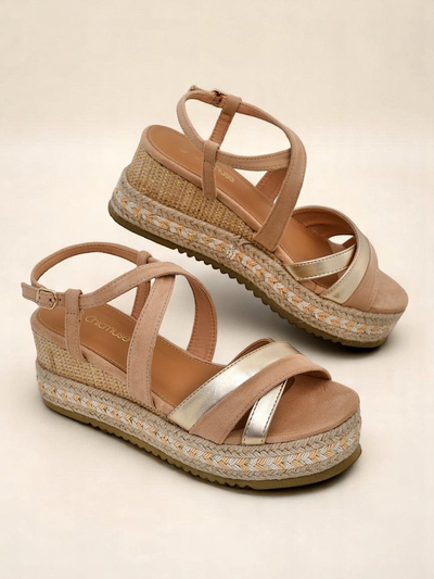 Royalfashion Sandales compensées pour femmes Eylaas