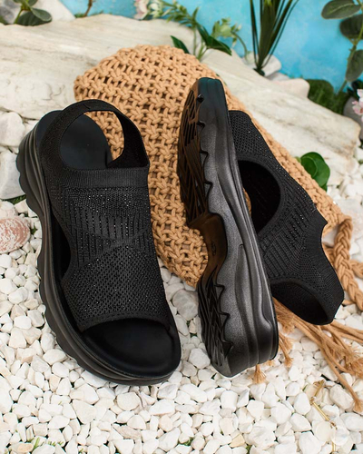 Royalfashion Sandales pour femmes avec tige et zircons Alebin