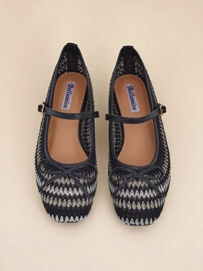 Royalfashion ballerines tissées pour femmes avec bride Vanot