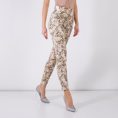 Pantalon femme imprimé panthère colorée - Vêtements
