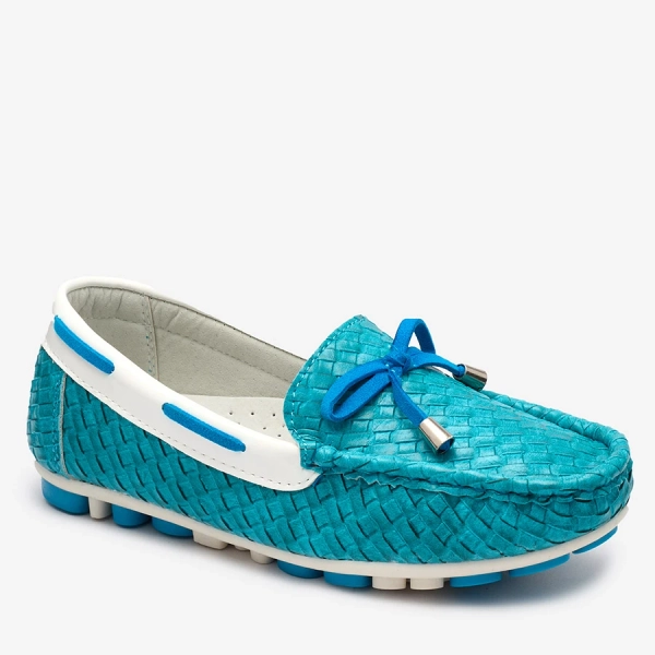 Mocassins enfant turquoise Dannad- Footwear