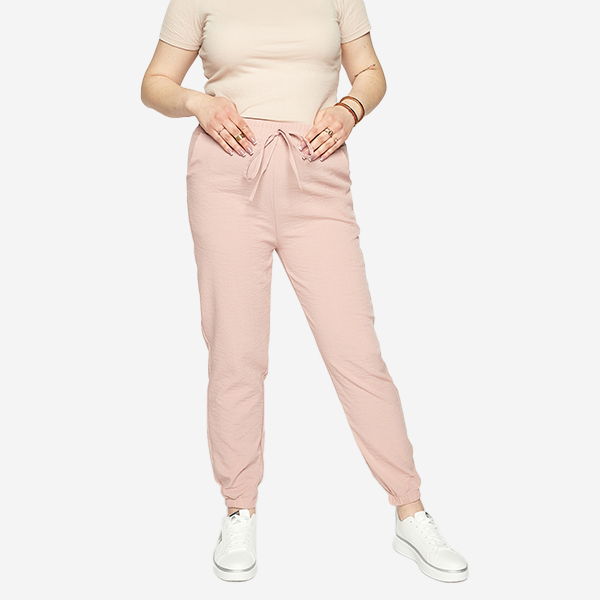Jogging en tissu rose pour femme GRANDE TAILLE - Vêtement