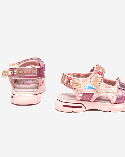 Sandales pour enfants rose clair avec velcro Mepoti - Footwear