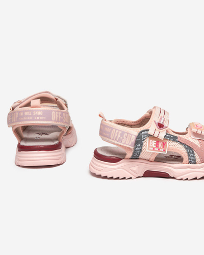 Sandales roses pour enfants avec velcro Ceteris - Footwear