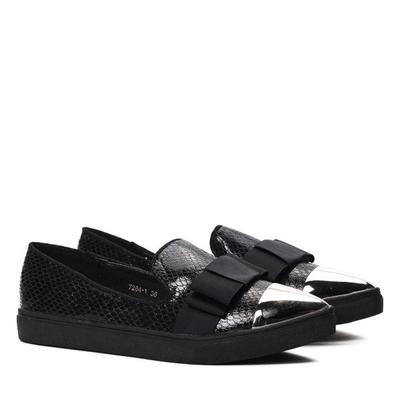 Slip-on noir avec un nœud Emmalynn - Footwear