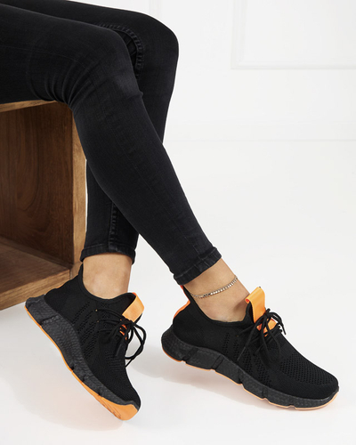 Chaussures de sport femme Bommgi noir et orange - Chaussures
