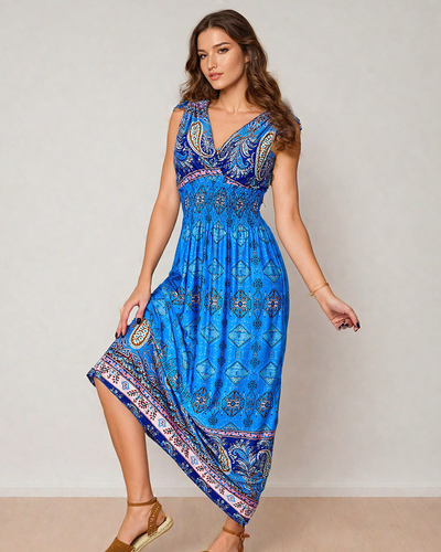 Royalfashion Robe midi imprimée pour femme