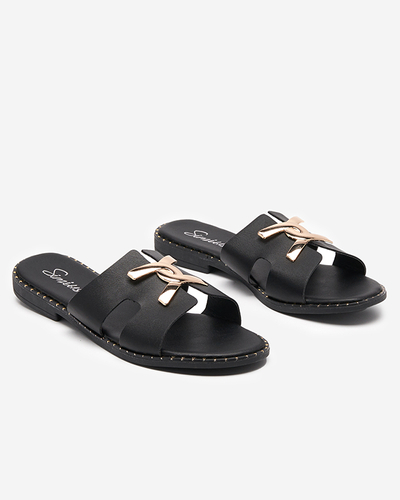 Pantoufles Shvera noires pour femmes - Chaussures