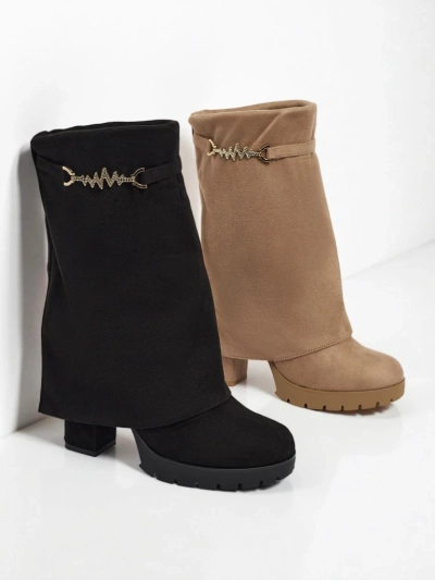 Bottines Luna Noires Élégantes pour les Jours Froids