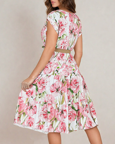 Royalfashion Robe midi fleurie pour femme