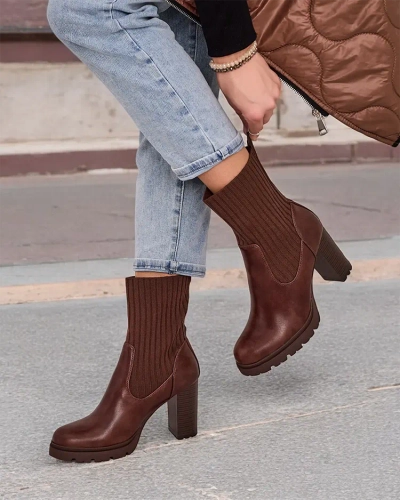 Royalfashion Bottes élégantes pour femmes Tozu