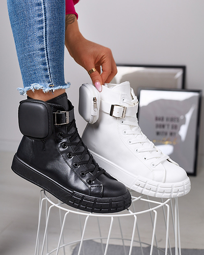 Chaussures de sport noires pour femmes avec pochette Efiffe- Footwear