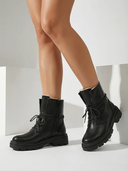 Bottines pour Femmes Luna Noires en Cuir Élégantes pour l'Hiver