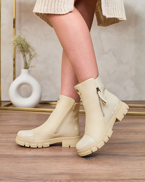 Royalfashion Beige mat bottes pour femmes Hedaheh