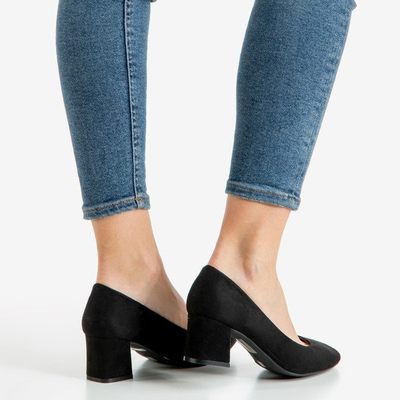 Escarpins noirs pour femmes sur le montant bas Give Love - Chaussures 1