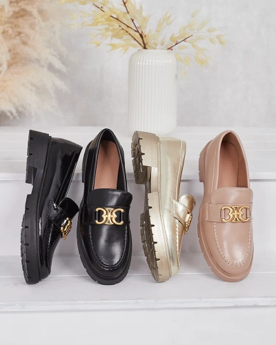 Mocassins Dorés Chloé Style Élégant pour Femmes