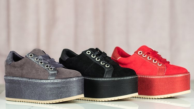 Creepers à plateforme grise Anime - Footwear