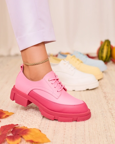 Royalfashion Rose Demi-bottes à semelle solide Trendy Chunky