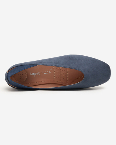 Ballerines femme bleu marine à bout carré Lojara - Footwear