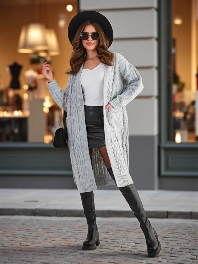 Pull poncho en tricot pour femmes Royalfashion