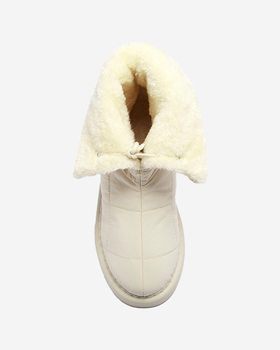Beige chaussures pour femmes a'la bottes de neige Amirfu- Footwear