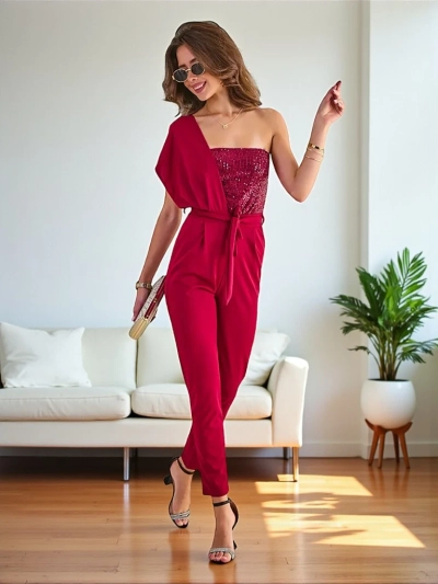Combinaison longue pour femmes Royalfashion avec zircons