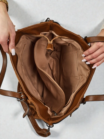 Sac à main shopper pour femmes en éco-daim Daville