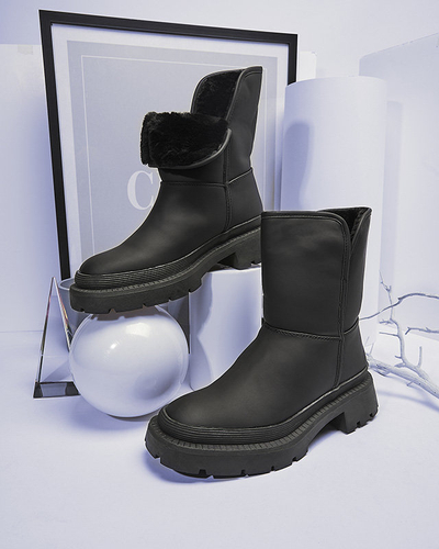 OUTLET Bottes isolées mattes pour femmes en noir Whidos- Footwear