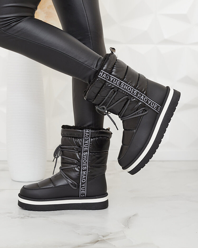 Royalfashion Noir Bottes de neige pour femmes Gepanden