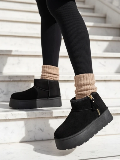 Royalfashion Bottes de neige à plateforme pour femmes a'la Delgadi