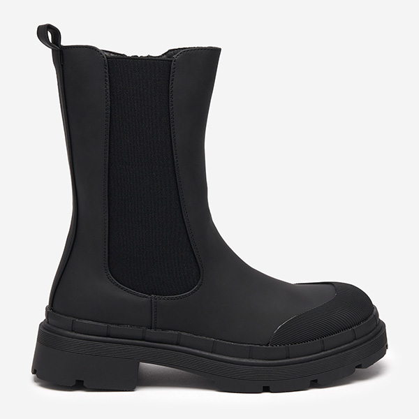 OUTLET Bottes hautes pour femmes noires mates Namrid - Footwear