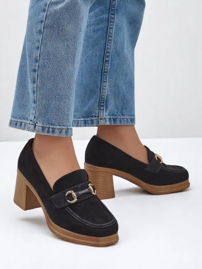 Mocassins à talon bloc pour femme Royalfashion Apareus