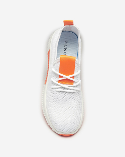 Chaussures de sport blanches pour femmes avec inserts orange Kedeti - Footwear